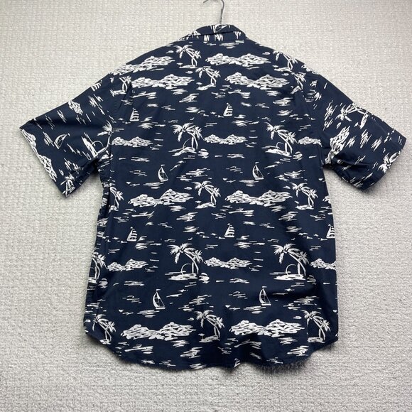 Jachs New York Shirt Men’s XL Blue Palm Tree Sail Boat AOP Short Sleeve Hawaiian - Picture 10 of 14